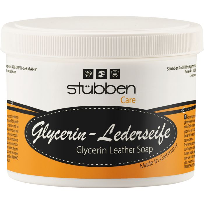 Stübben, glycerin, lædersæbe, læderpleje,  pleje til udstyr, pleje til læder, 