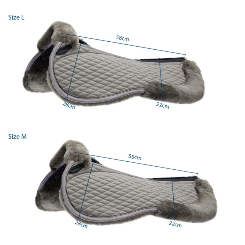 Stübben Merino Streamline Pad - Hvid, sadelpad, pads til sadler, rideudstyr, udstyr til sadler, 