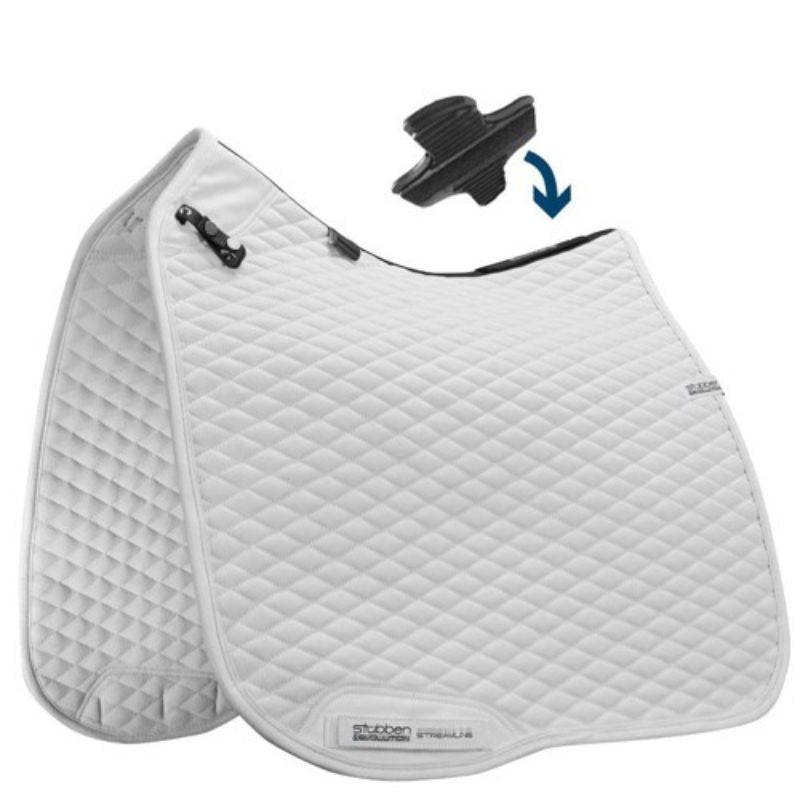 Stübben Streamline Underlag - Hvid, dressurunderlag, underlag, sadelunderlag,  rideudstyr