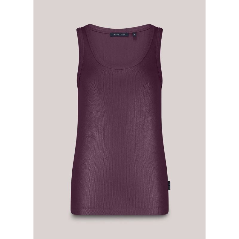 Summum Rib Tanktop - WineBerry, tanktop, toppe, top, tøj, tøj til kvinder, 