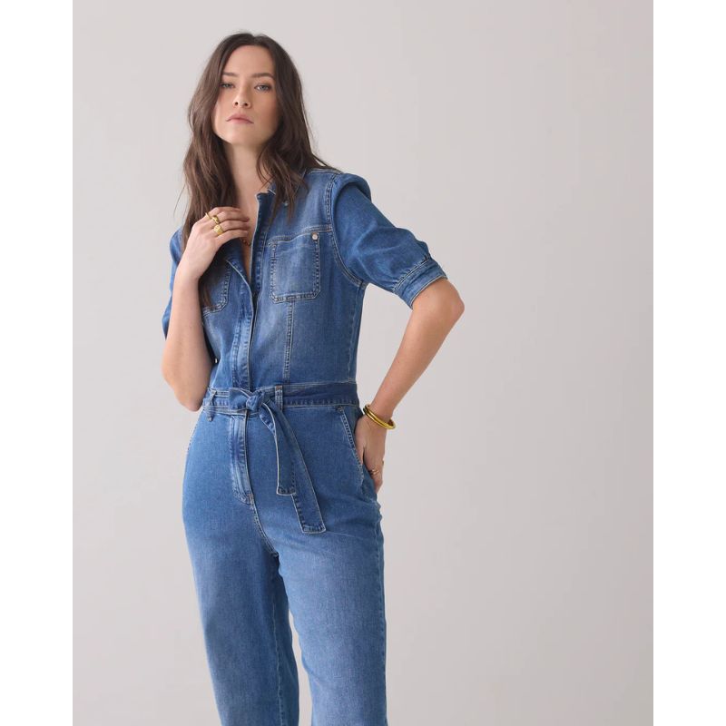 Summum Slim-Fit Jumpsuit - Denim, tøj, tøj til kvinder, 