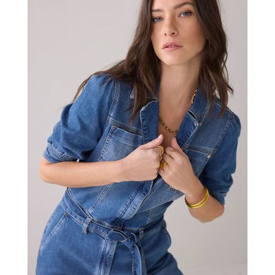 Summum Slim-Fit Jumpsuit - Denim, tøj, tøj til kvinder, 