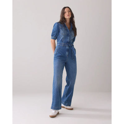 Summum Slim-Fit Jumpsuit - Denim, tøj, tøj til kvinder, 