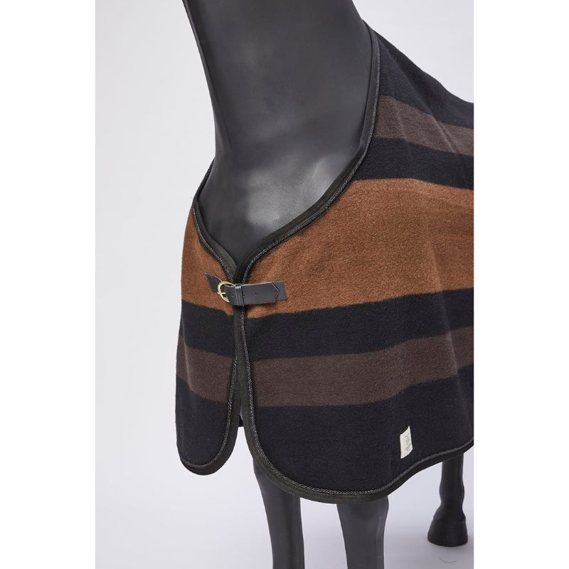 Vestrum San Martino Striped Uld Tæppe - Sort / Corten, ulddækken, dækkener, tæpper til heste, rideudstyr, til heste,