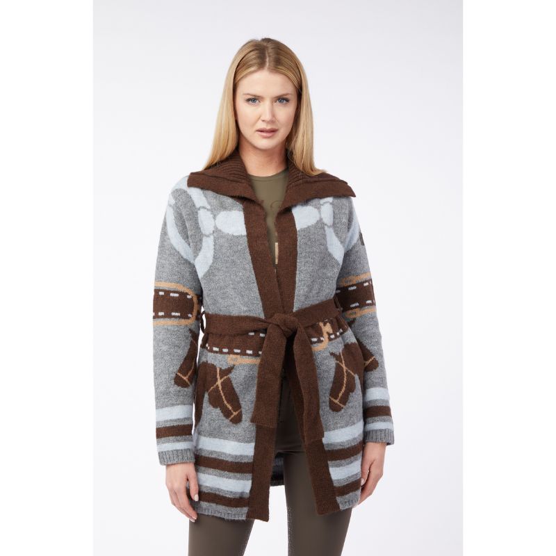 Vestrum Munich Cardigan - Grey / Blue, cardiga, strik, trøjer, tøj, 
