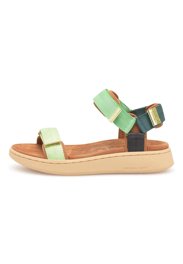 Woden Line sandal  - Apple Green Multi