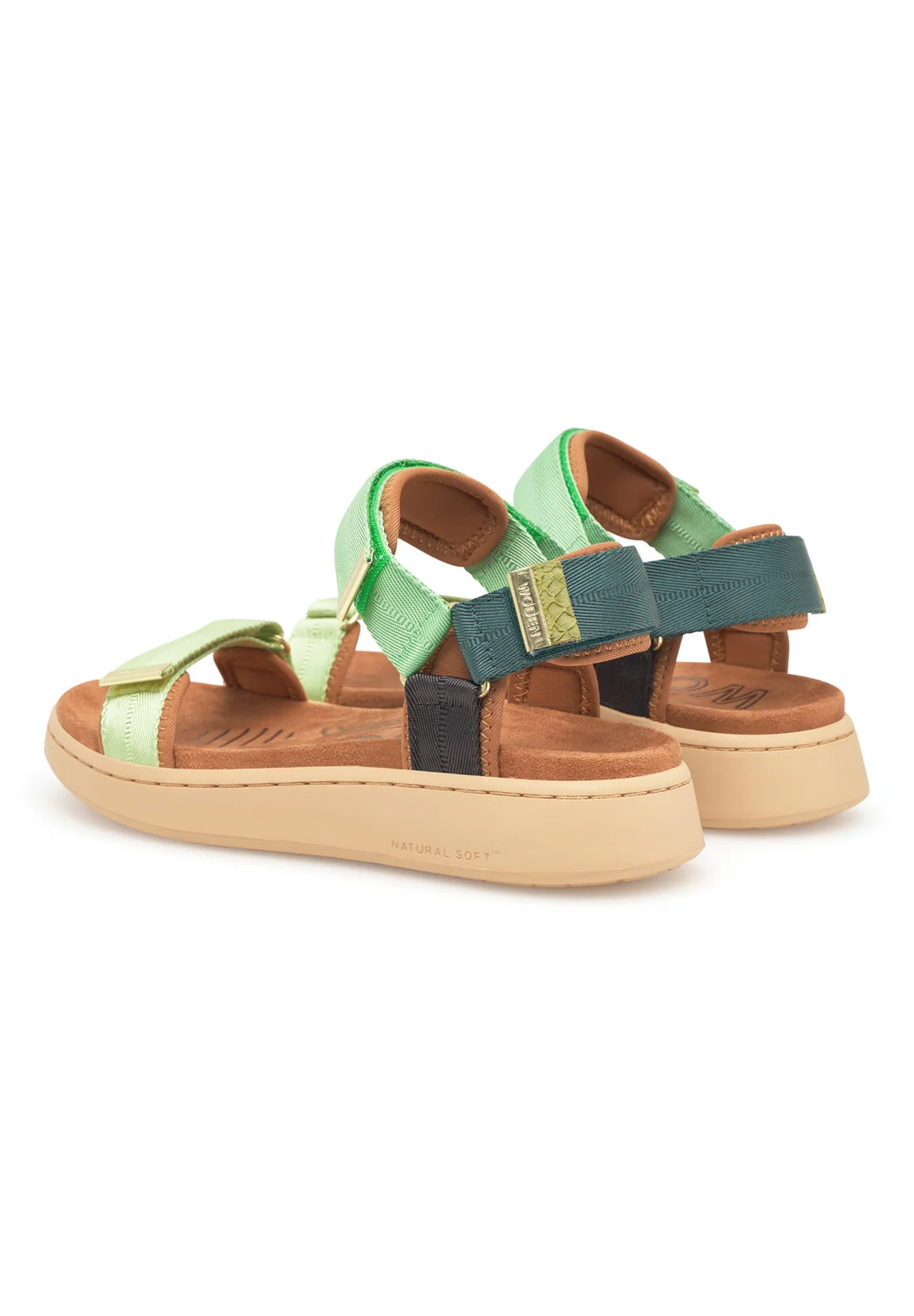 Woden Line sandal  - Apple Green Multi