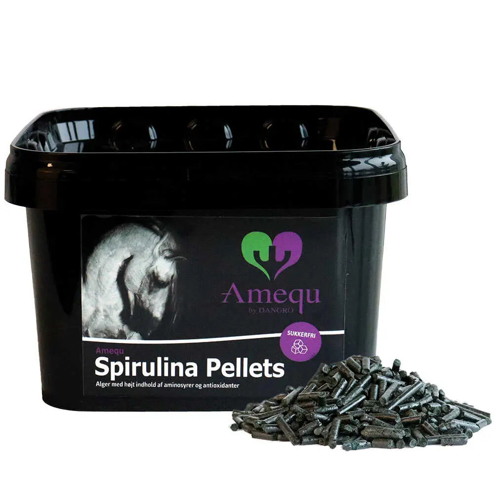 Amequ Spirulina Pellets, tilskud, tilskudsfoder, 