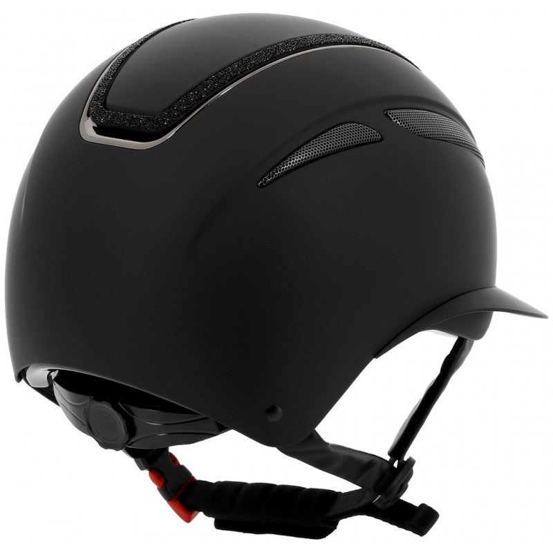 Equitheme Casque Agris Noir Lamé - Sort, ridehjelm, rideudstyr,