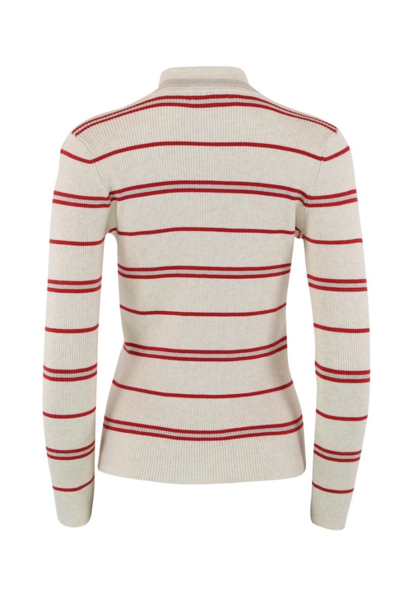 Continue Eva polo knit stripe