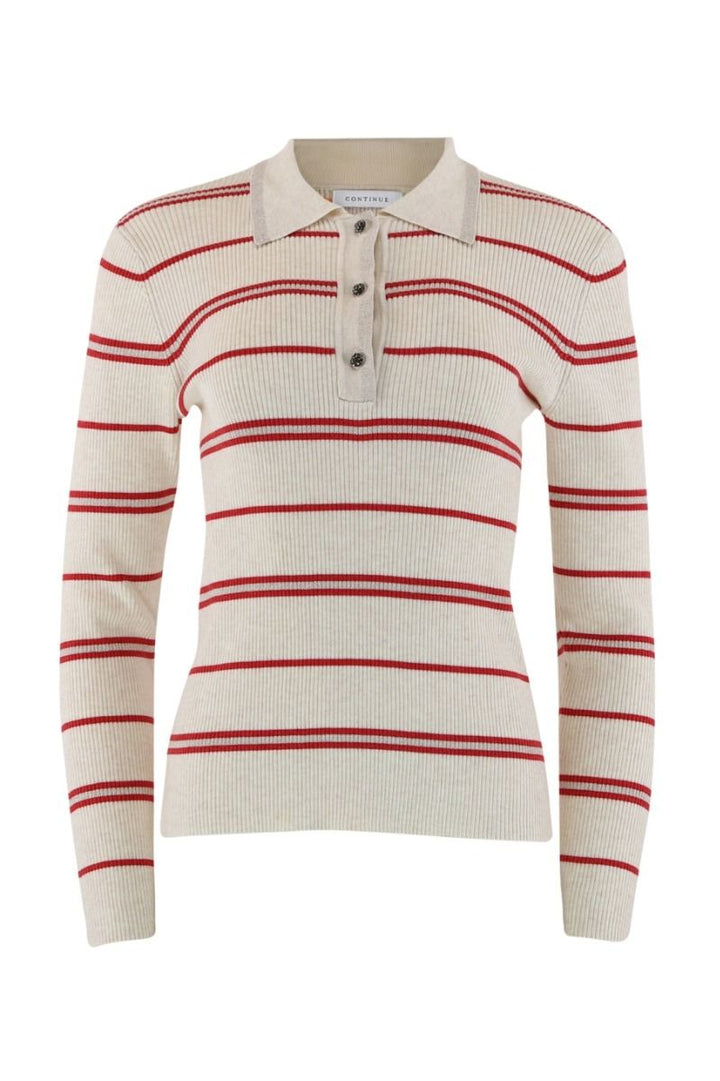 Continue Eva polo knit stripe