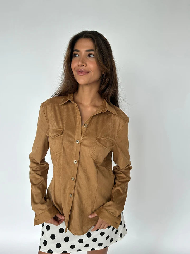 Continue Ronja skjorte - Cognac