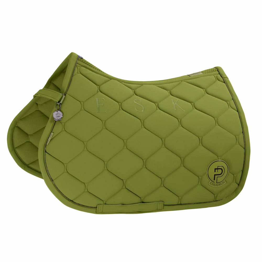 Eskadron Softshell Emblem - Moss Green, underlag, eskadron underlag, sadelunderlag, springunderlag, dressurunderlag, 