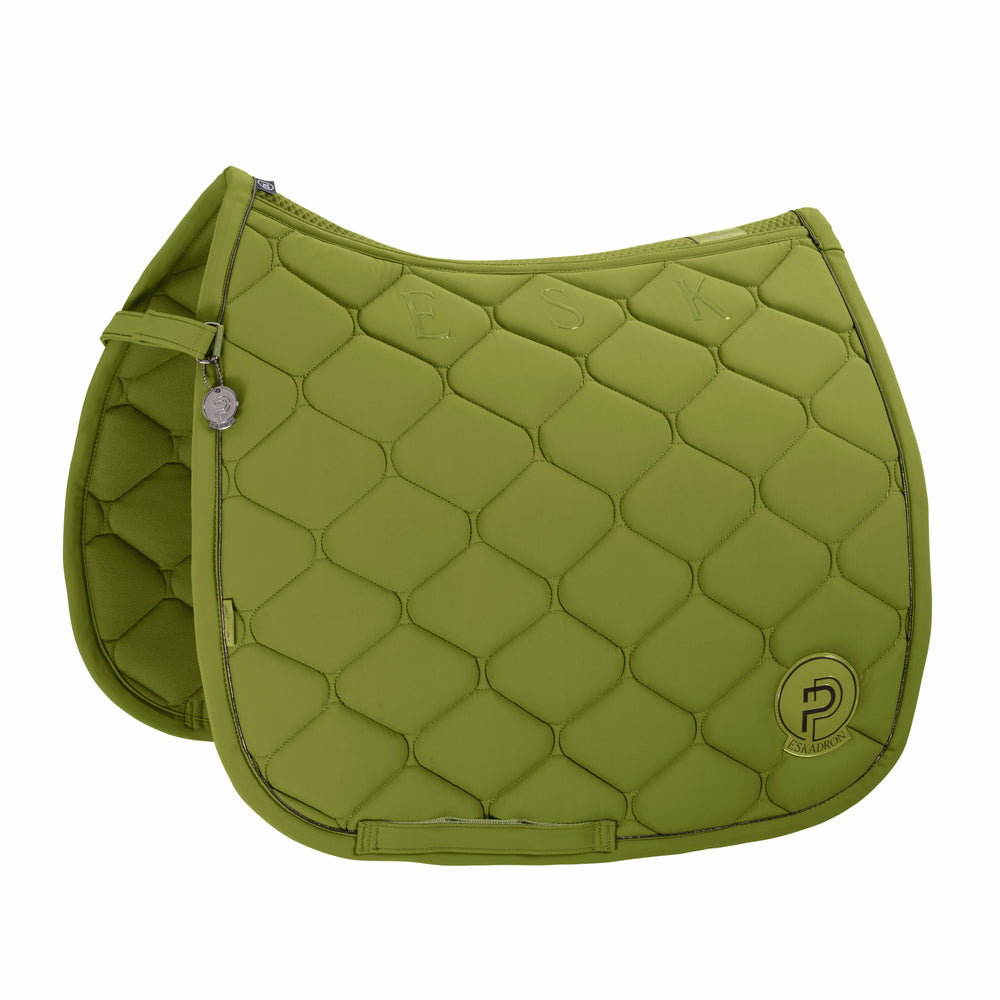 Eskadron Softshell Emblem - Moss Green, underlag, eskadron underlag, sadelunderlag, springunderlag, dressurunderlag, 