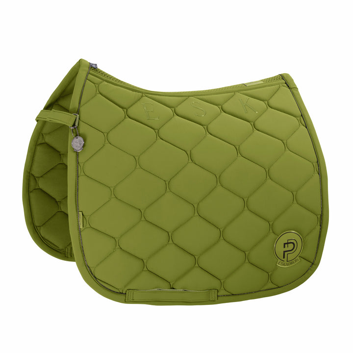 Eskadron Softshell Emblem - Moss Green, underlag, eskadron underlag, sadelunderlag, springunderlag, dressurunderlag, 