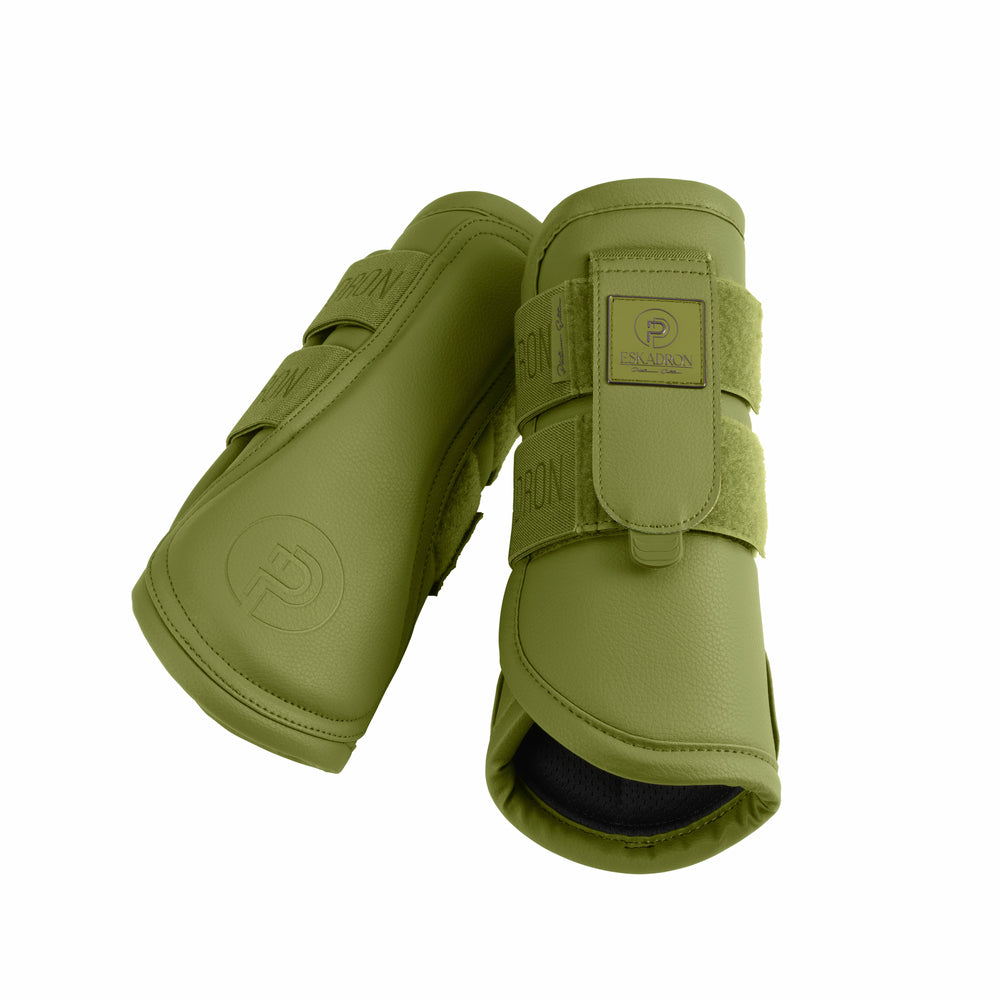 Eskadron Faux Leather Gamacher - Moss Green, gamacher, rideudstyr, 