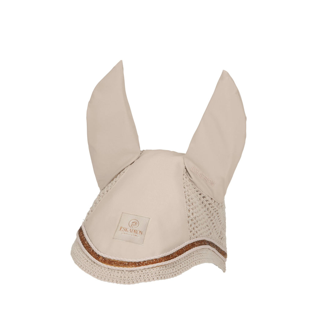 eskadron, platinium, faux leather jewel, fly hood, rideudstyr, hest,  