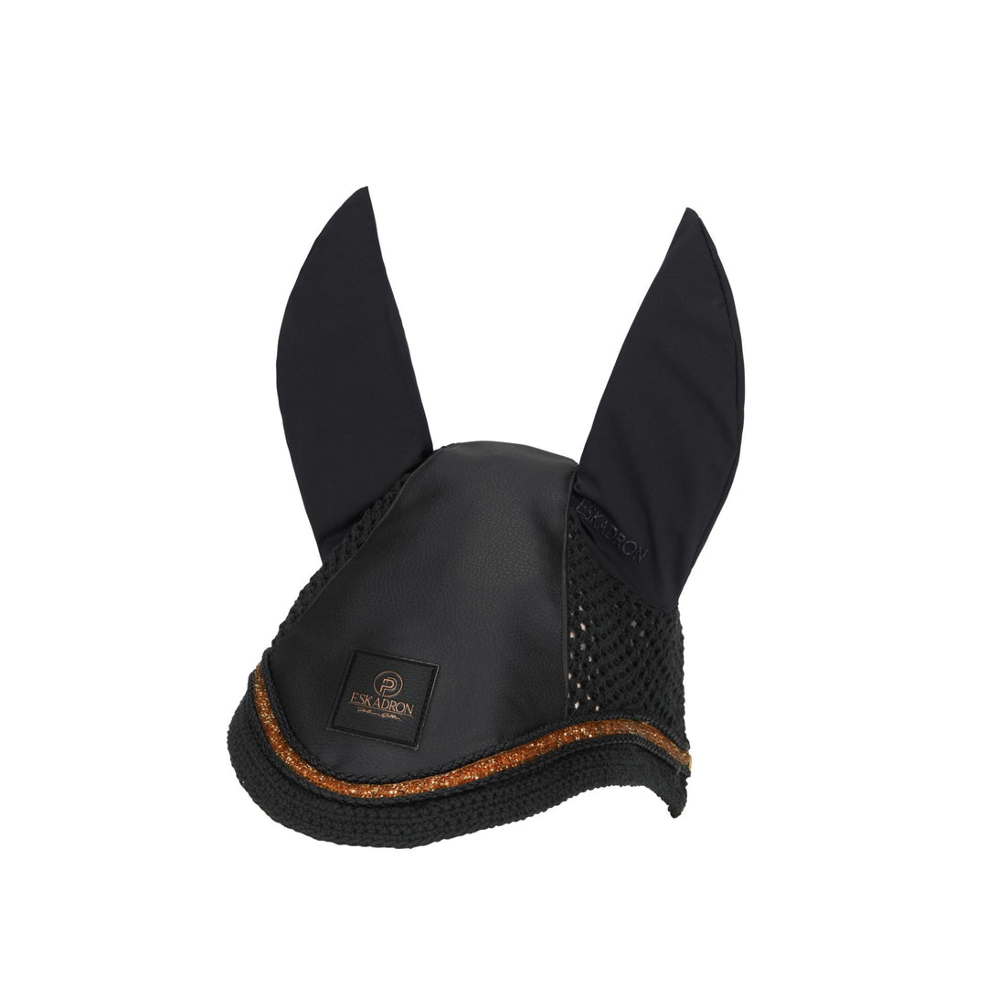 Eskadron, platinium, faux, leather, jewel, fly, hood, hest, rideudstyr 