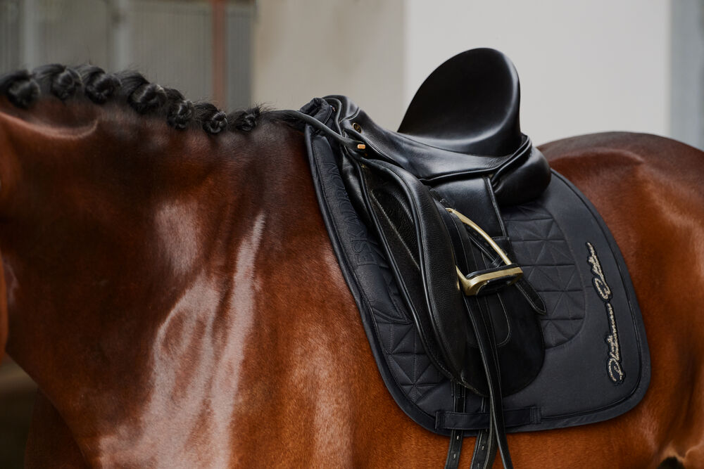 Eskadron platinium sparkle avantgarde, underlag, dressurunderlag, hest, rytter, saddelunderlag, rideudstyr,