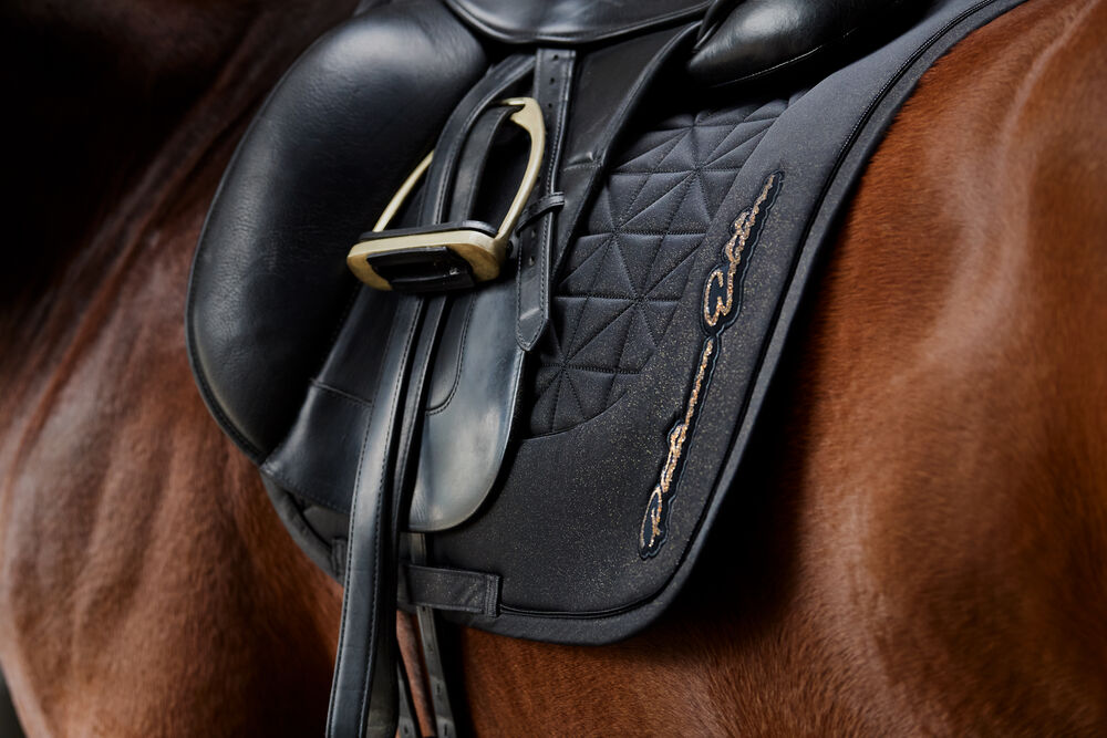 Eskadron platinium sparkle avantgarde, underlag, dressurunderlag, hest, rytter, saddelunderlag, rideudstyr,