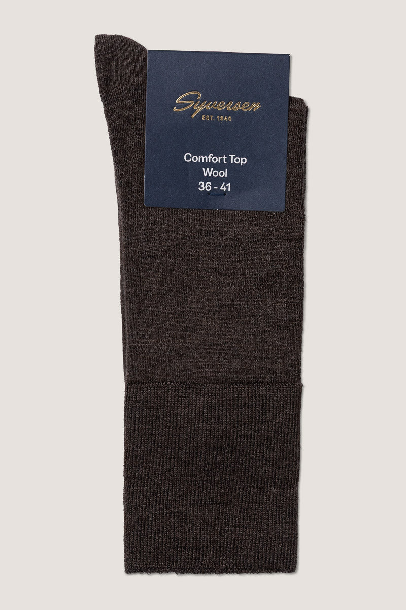 Oroblu Comfort Top Wool Sokker - Brun