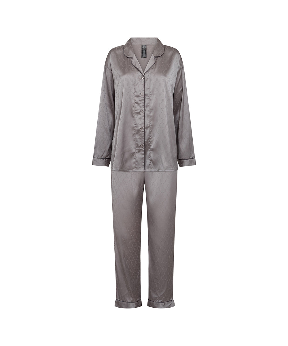 Hype the Detail Satin Pyjamas - Grå