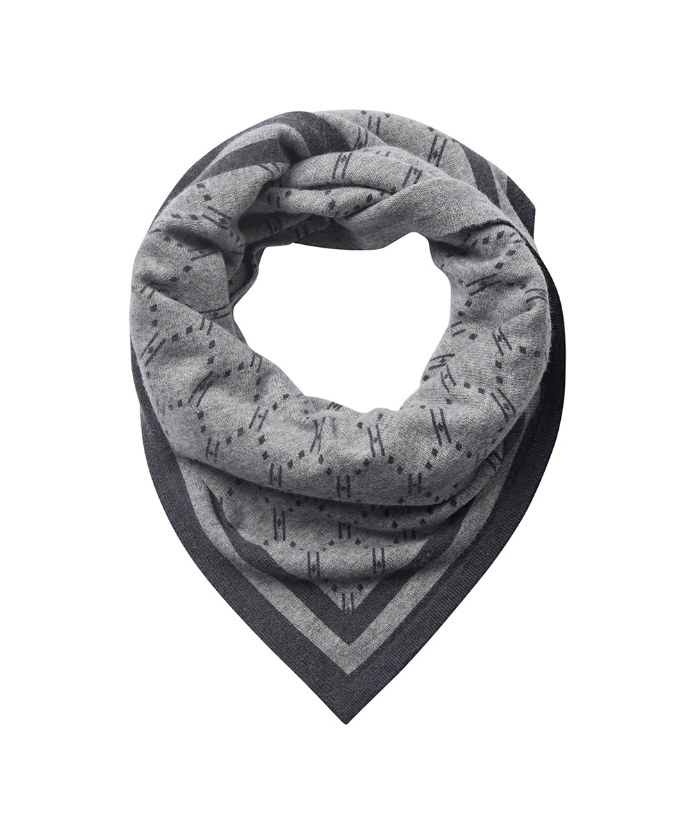 LYS GRÅ MELANGE - Hype the Detail Triangle Scarf