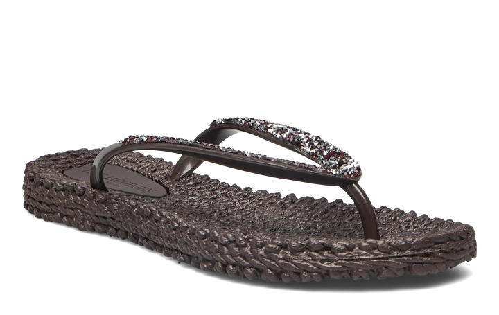 Flip Flop With Rhinestones - Prune