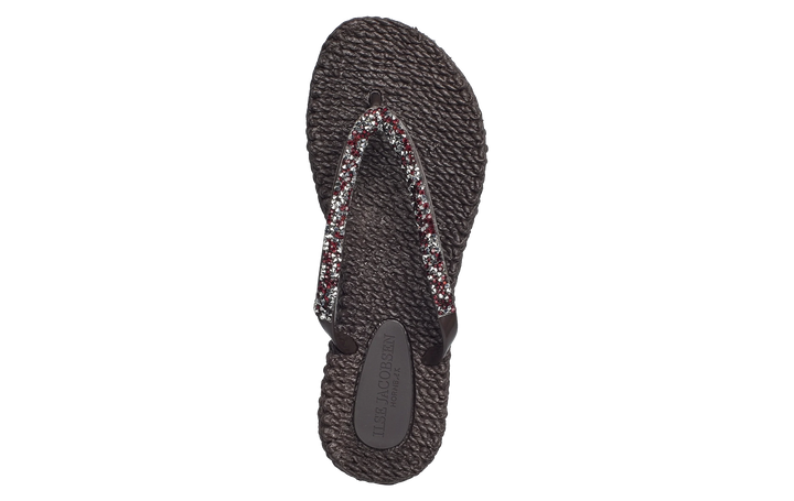 Flip Flop With Rhinestones - Prune
