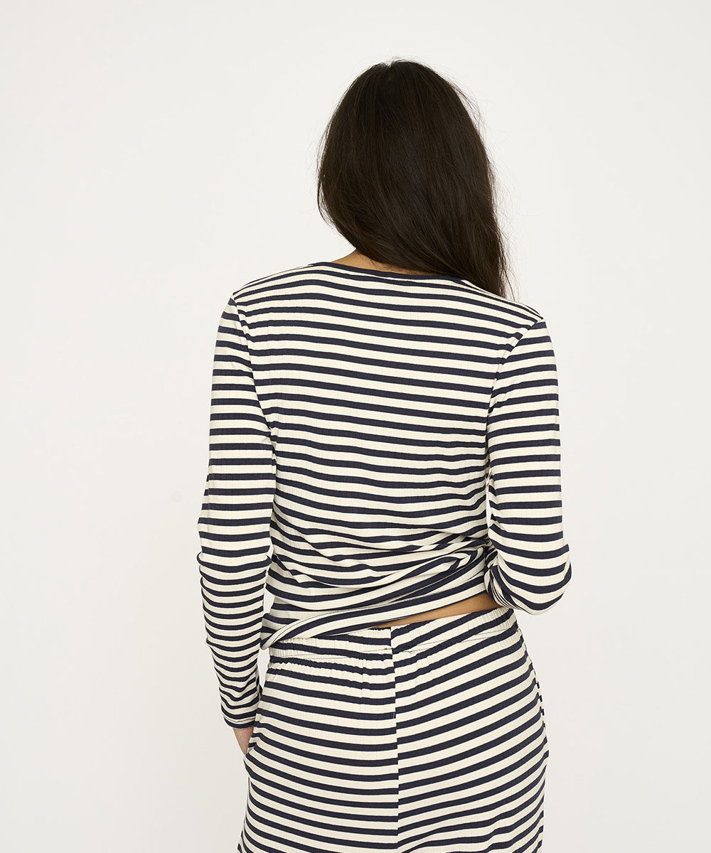 JBS of Denmark Ribbed Ls Tee - Blå