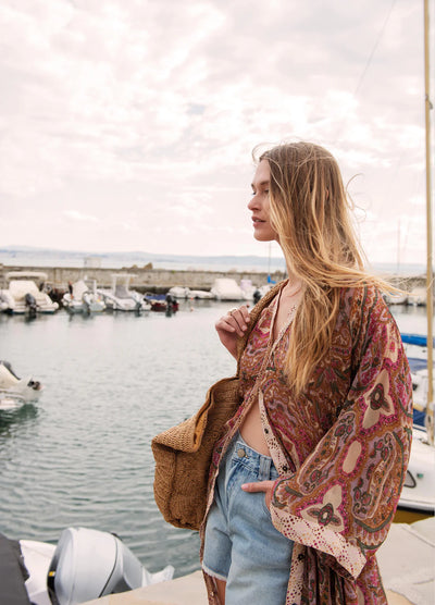 Kimono med bælte