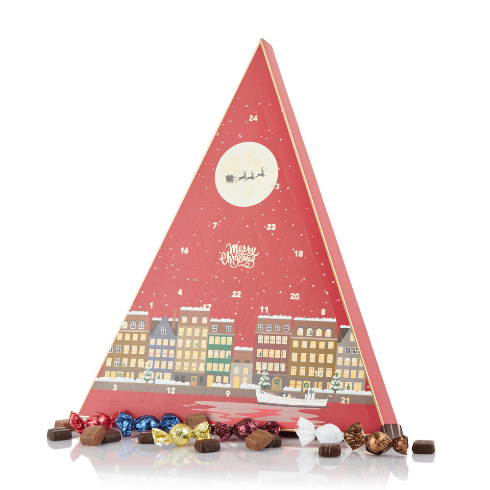 cocoture julekalender med cocoture chokoladekugler til jul med 24 låger chokolade julekalender