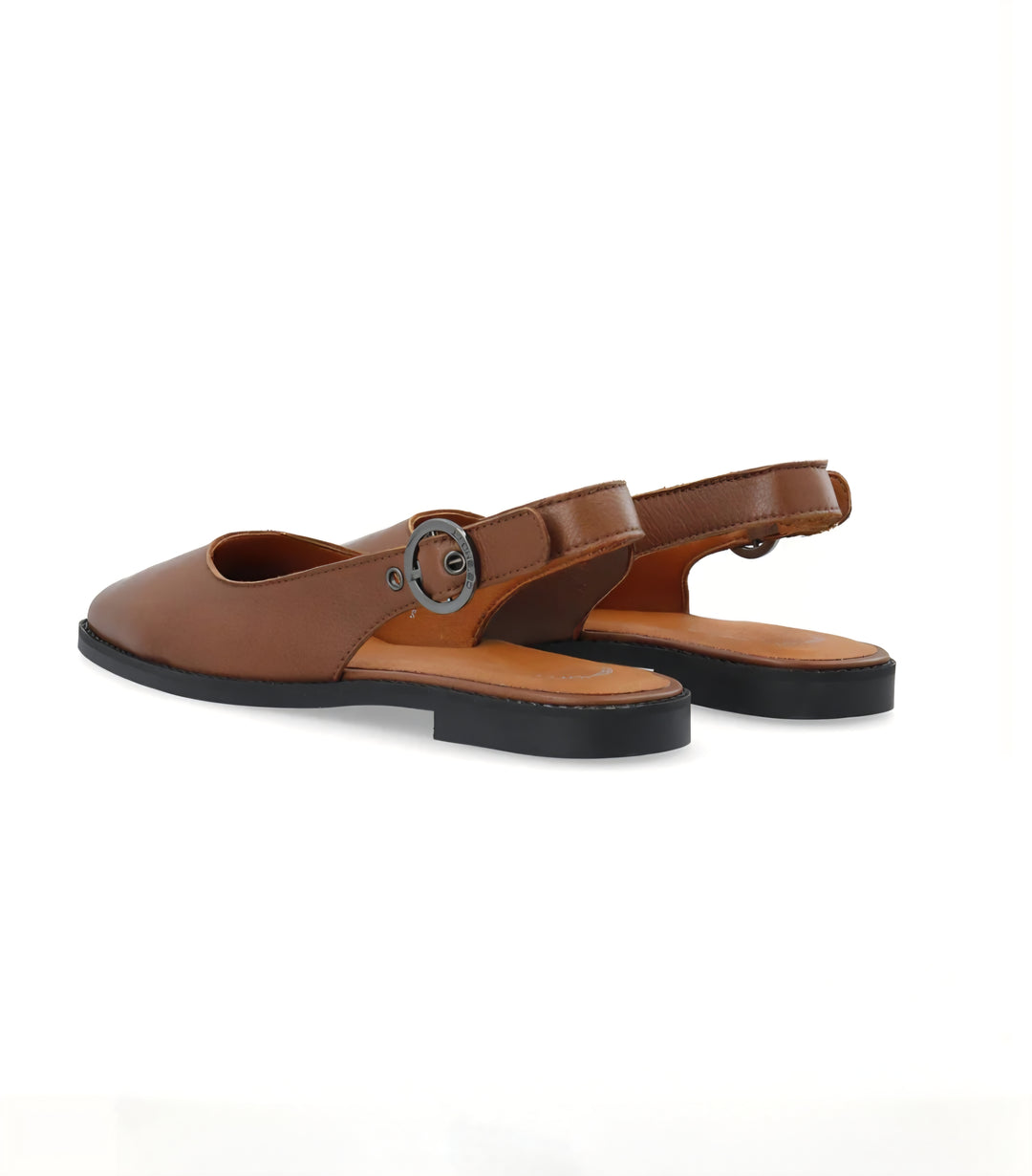 Cashott Diana Sling Back Leather - Cognac
