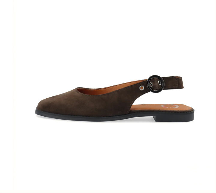 Cashott Diana Sling Back Suede - Brun