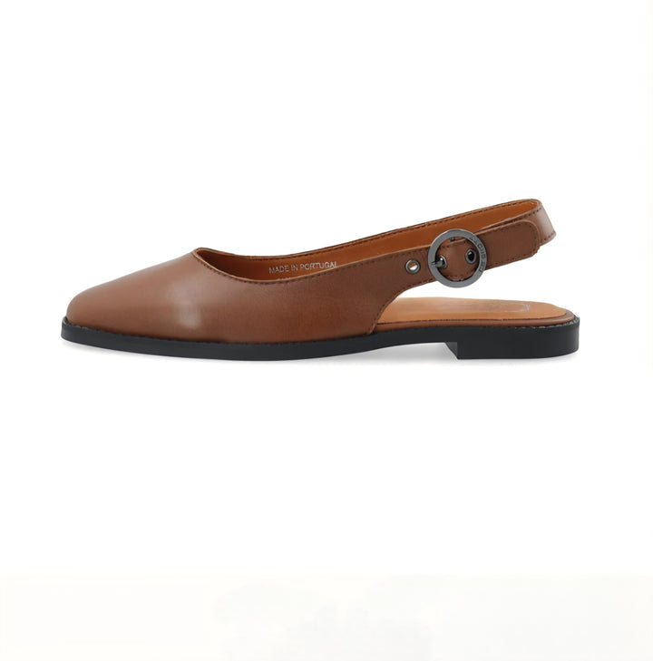 Cashott Diana Sling Back Leather - Cognac
