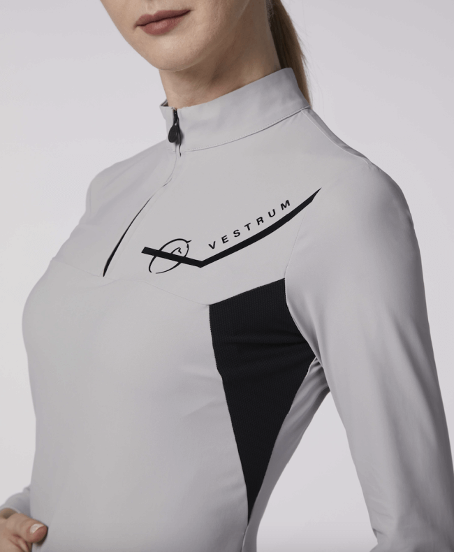 Vestrum Bluse La Coruna - Grå, ridebluse, ridetøj, vestrum,