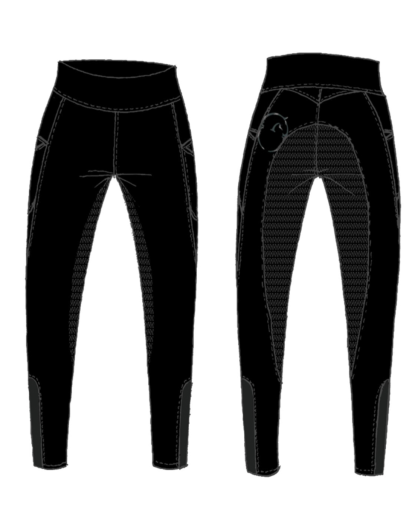 Vestrum Megeve Tights - Sort, ridebukser, ridetights, 
