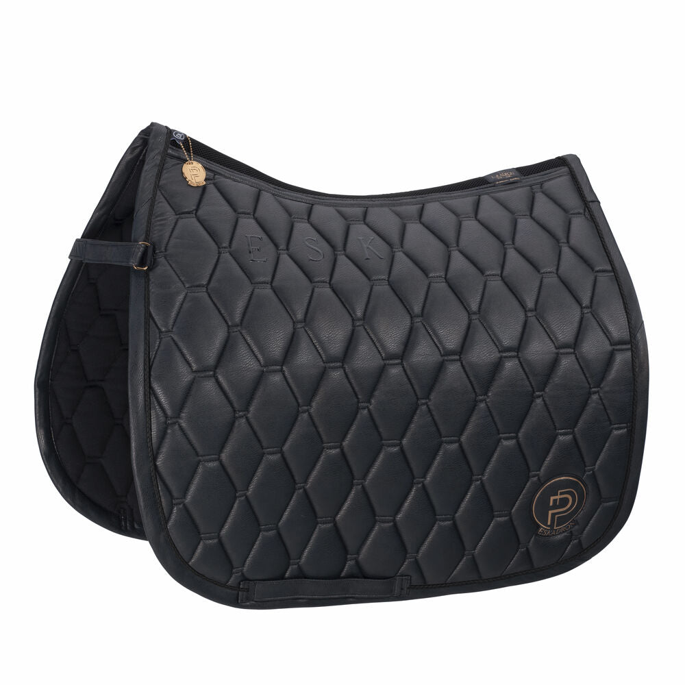 Eskadron Platinium Metallic Faux Leather. til hest, rideudstyr, dressur underlag, saddelunderlag 