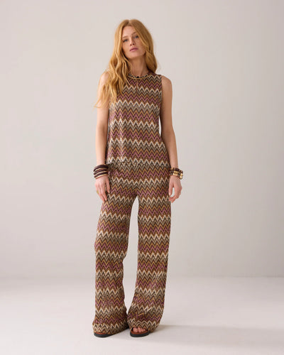 Jacquard zigzag top