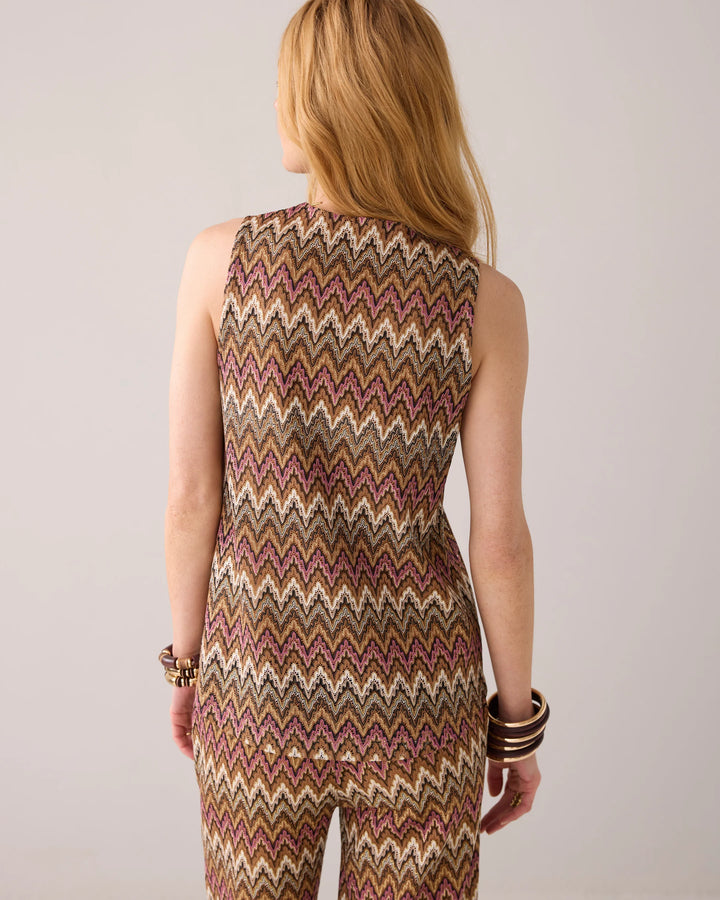 Jacquard zigzag top