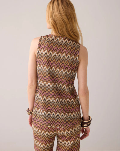 Jacquard zigzag top