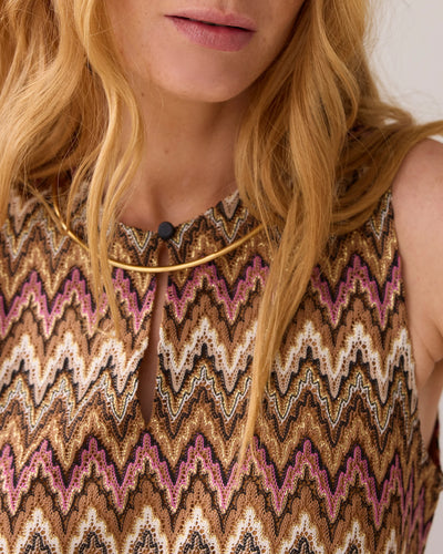 Jacquard zigzag top