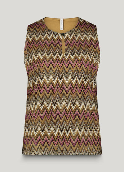 Jacquard zigzag top