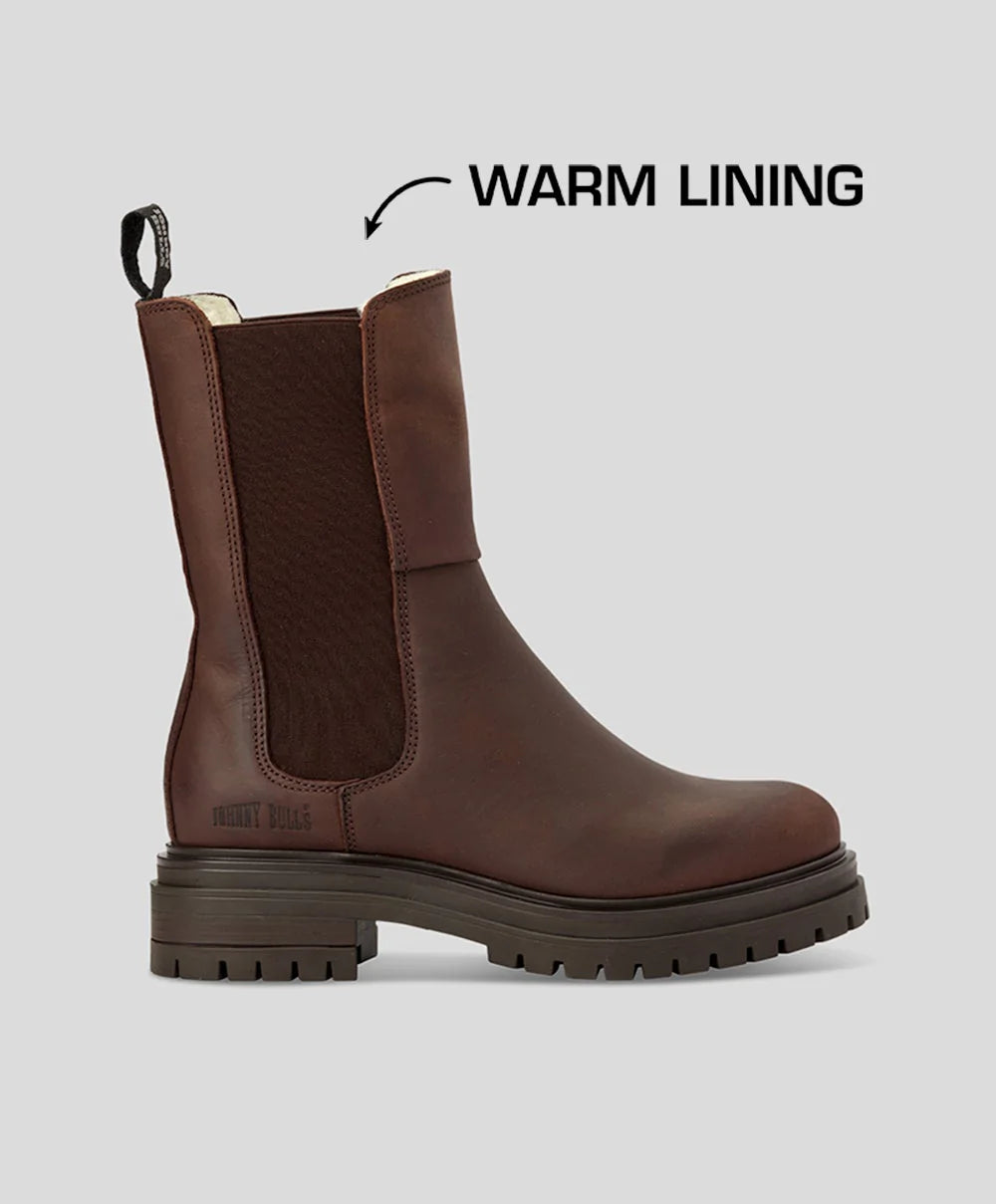 Johnny Bulls 960 WARM - Støvle med foer - Brown oiled